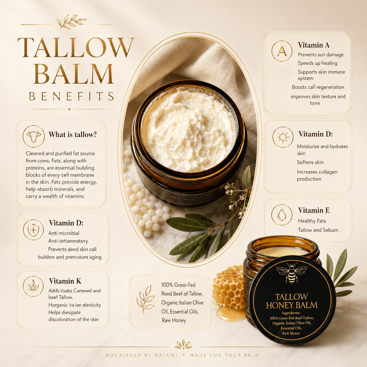 Glovea™ - Organic Whipped Tallow Honey Balm